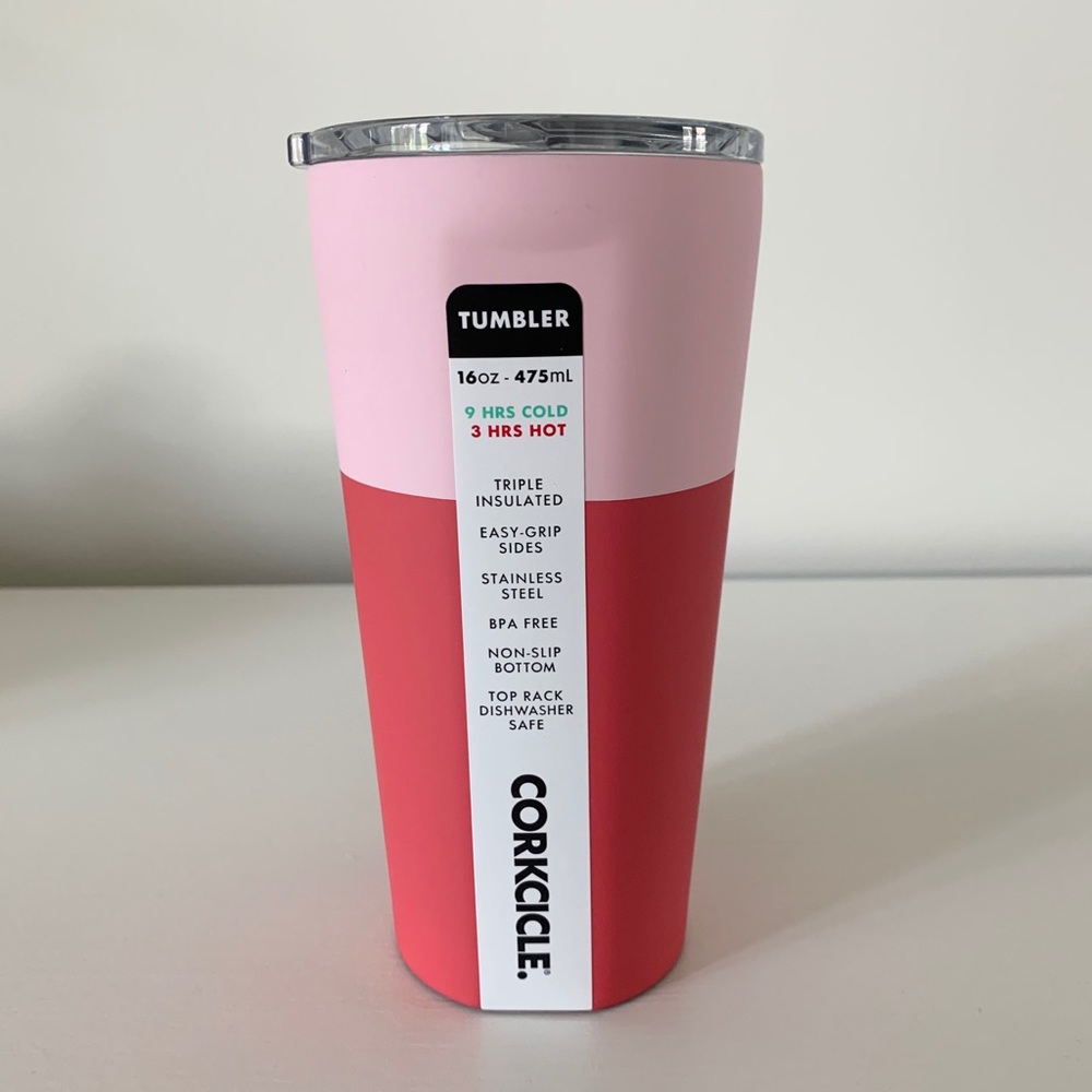 Corkcicle Tumbler 16oz Pink